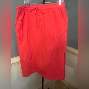 Universal Thread Coral Midi‎ Skirt NWT XL with pockets